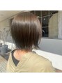 カナージュ(Canage) オリーブグレージュに切りっぱなしのカジュアルボブ