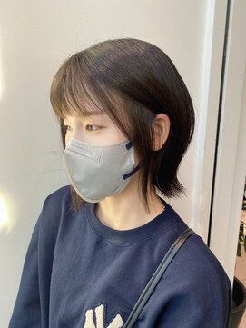 ステア ケース(stair case) 韓国外ハネくびれボブミディアム顔まわりかっと