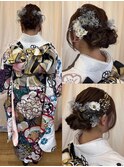 好きな色をベースにしてヘアアレンジ☆