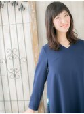 天神/髪質改善/ベビーバング×グレージュカラー!大人波巻きe