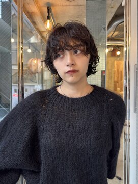 ヒュージ 表参道(huge) ショートボブ/ニュアンスパーマ/前髪カット/顔周り/くせ毛風