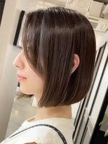 ソワネ 表参道(soigne)&nbsp;ショートボブくびれショートヘア顔周りレイヤー白髪ぼかし30代