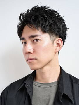 ロンドアンメゾン 原宿(Lond un Maison.) men'sスパイキーショートブルーブラックメンズブリーチなし