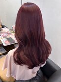 〇ピンクラベンダー ブリーチなし ダブルカラー 艶カラー