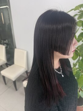 アルファタッチ 静岡店(alpha touch) 姫カット×ワインレッド