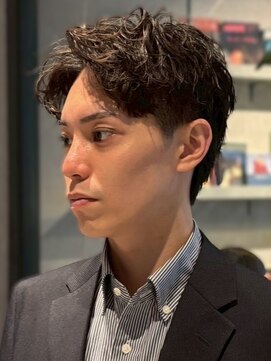 メンズサロン ブロック(Men's Salon bloc) ツイストスパイラルパーマ 束感 ツーブロック 眉毛カット 20代