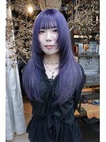 ステップボーンカットオオサカ(STEP BONE CUT OSAKA Via TICK-TOCK)&nbsp;【ステップボーンカット】レイヤーカット/パープルカラー