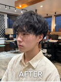 ソフト波巻きパーマ