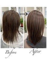 サロンドノア(Salon de NoA)&nbsp;ミディアムヘア×縮毛矯正