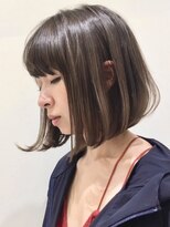 ピークアブー 原宿ハラカド(PEEK-A-BOO) 前下がりボブ/厚め前髪/大人癖毛くせ毛多毛/アッシュ/ボリューム