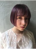 【Astar】艶パープルカラーのパチンボブ
