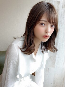 シルクレイ 吉祥寺店(Silk-lei) 大人かわいい前髪ありのテラコッタベージュ30代Silk-lei吉祥寺