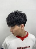 前下ろしパーマ×ピンパーマ
