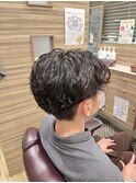 20代30代垢抜けセンターパートゆるふわ無造作パーマ