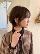 ビームズ ヘアー ブラン(Bee ms HAIR Blanc+) 小顔見せショートベージュカラーブリーチしない透明感カラー