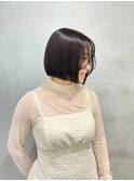 ボブミルクティーベージュブリーチダブルカラー堀江