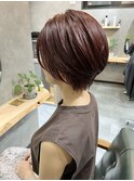 大人可愛い♪ピンク×ショートヘア