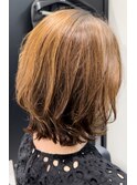 癖毛の動きが可愛い!外はねレイヤーボブ
