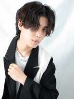 モッズヘア メン 新所沢店(mod's hair men)&nbsp;20代30代アッシュブラック波巻きパーマメンズショートc新所沢