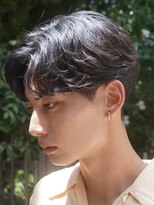 センターパートニュアンスパーマワンカールパーマカルマ韓国原宿