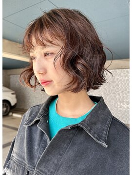 ナループロアオハナ(Nalu pu loa ohana) ボブパーマミニボブパーマぷつっとボブウェーブパーマボブヘア