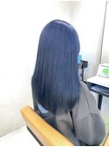韓国ネイビーブルーアッシュグレーブリーチ【上野】