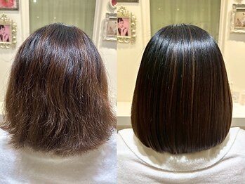 ヘアーサロンウフ(hair salon Oeuf)の写真/【髪質改善に特化】自社が誇るオリジナル髪質改善トリートメントで、髪の内部から艶髪が手に入る☆