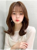 ミディアムウルフひし形シルエットひし形ボブヨシンモリ