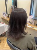 ミディアムレイヤー ［くびれヘア/ハイライトカラー］長野歌穂