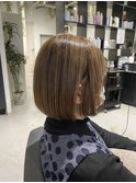 【30代・40代・50代】ボブ/白髪ぼかしハイライトカラー