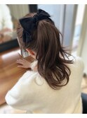 〇チョコレートベージュ ブリーチなし 透明感カラー &nbsp;グレージュ