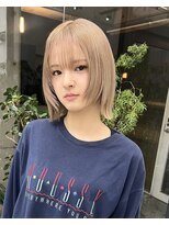ワク 西尾店(waku) ミルクティーベージュダブルカラーケアブリーチインナーカラー