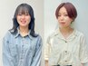 【平日限定/佐藤芳賀指名】似合わせカット+透明感カラー+2stepトリートメント