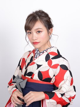 アース 葛西店(HAIR&MAKE EARTH) ☆着物ヘア☆モダンなゆる編みお団子スタイル