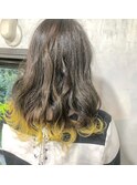 【奈良/inni hair】グラデーションカラー レモンイエロー