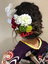 スーパーカット 元町店(SUPER CUT)&nbsp;成人式　ヘアアレンジ　　編み込み