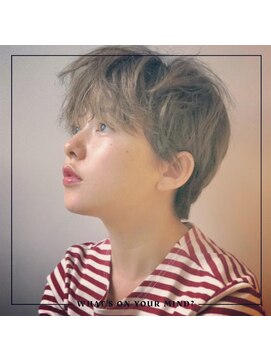 ヘアーラウンジ エゴ(Hair Lounge EGO) くすみブルーショートボブ　武蔵新城エゴ　丸山
