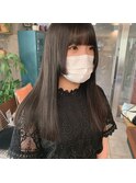 姫カット*黒髪ストレート*切りっぱなしロング