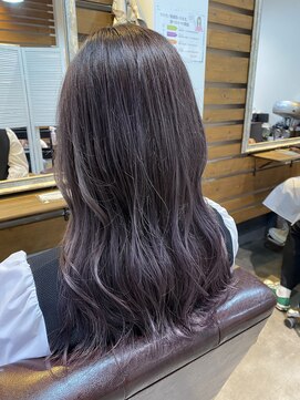 ルー(loup) ラベンダーグレージュ/ハイライト/髪質改善/鎖骨ミディアム/天神