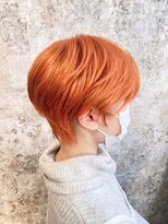 ティエラ 西新店(TIERRA) 暖色系カラーゴールドオレンジマニッシュショートツヤ髪髪質改善
