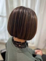 30代40代50代ダークアッシュアッシュブラック透明感白髪ぼかし