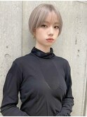 ダブルカラーレイヤーボブミディアムレイヤーショートウルフボブ