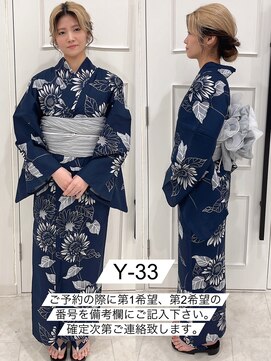 プティクローシェ バイ クオーレ(petite cloche by CUORE) 浴衣一式レンタル 浴衣番号 Y-33