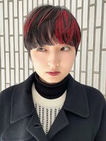 ロッソ 西荻窪(ROSSO)&nbsp;重めマッシュにレッドなハイライトカラー