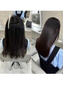 縮毛矯正髪質改善ハイライトレイヤーカット高槻美容室エクステ