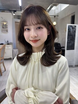 ミミバイカシュカシュ(mimi by cache cache) 前髪カットサイドバングワイドバングフルバング前髪おくれ毛