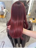 チェリーレッド×縮毛矯正＊森本ひろか＊