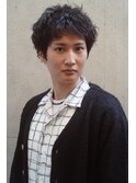 かき上げヘア　ニュアンスマッシュ　サイドパート　ビジネス