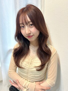 アンニュ(annuy) ピンクブラウン 前髪カット 顔周りカット アッシュ 艶髪 20代