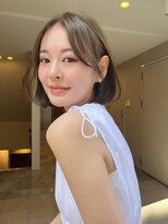 フォト 新宿三丁目(foto)&nbsp;ワンカールボブメルティーベージュレイヤーボブスタイル